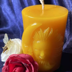 Stumpenkerze Sonne/ Mond [91]