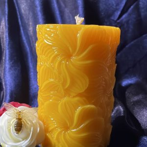 Stumpenkerze Blumenmuster [98]